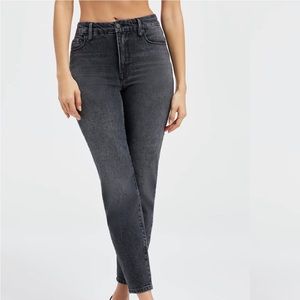 Good American High Rise Jeans in Dark Gray